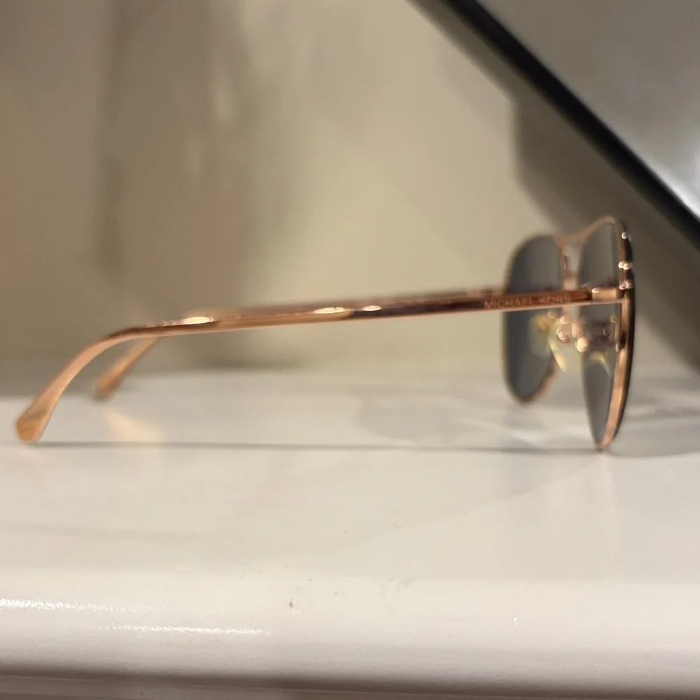 Michael Kors Rose Gold Kona Aviator Sunglasses (MK1089) designer lux luxury - Picture 4 of 7